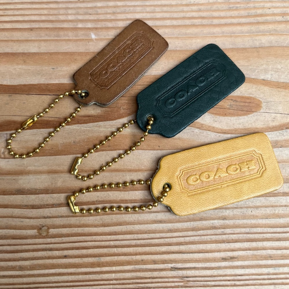 Set (3) Three Ball Chain Replacements For COACH Hangtags Solid Brass 4” - Picture 2 of 3